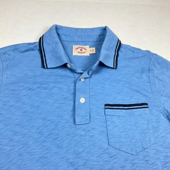 Brooks Brothers Mens Cotton Polo Shirt Blue Short Sleeve Casual Button Up Medium - Picture 3 of 11